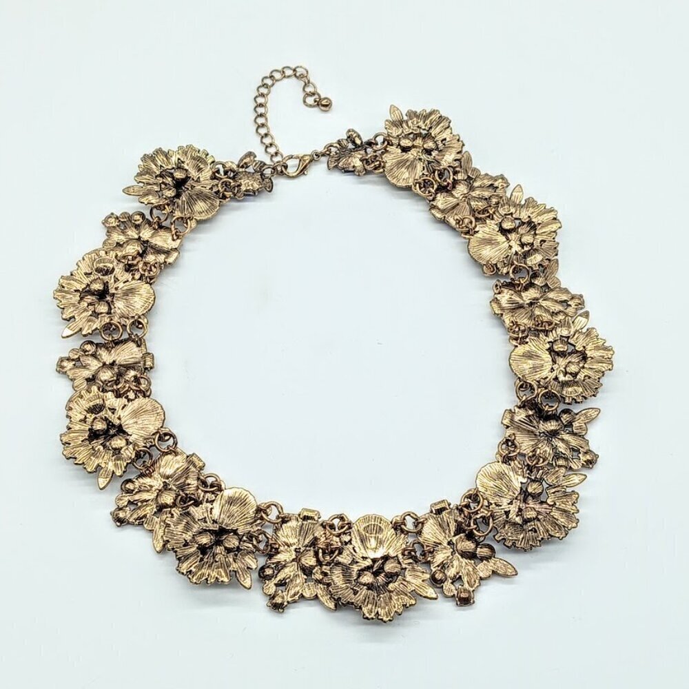Multicolor Rhinestone Crystal Statement Necklace - Picture 4 of 5